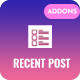Recent Posts Widget for Elementor - WordPress / Add-ons