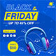 Black Friday Sale Headphone HTML5 Banner Ads GWD - HTML5 / Ad Templates