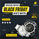 Watch Banner Set Black Friday HTML5 Banner Ads GWD - HTML5 / Ad Templates