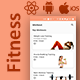 Home Workout Fitness Android App Template + iOS App Template | React Native | FitnessFirst - Mobile