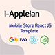 i-Appleian | React JS Mobile Store Template - JavaScript / Shopping Carts