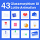 Glassmorphism Ui Lottie Animation - JavaScript / Calendars