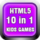 Ten in One Kids Educational Games For Website (Included HTML5 Only) 10 Games in 1 File - HTML5 / Games