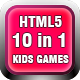 Ten in One Kids Educational Games For Website (Included HTML5 Only) 10 Games in 1 File - HTML5 / Games