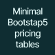 Minimal Bootstrap5 pricing tables - CSS / Pricing Tables