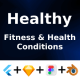 Health & Fitness App ANDROID + IOS + FIGMA + Sketch + 3D Icons | UI Kit | Flutter - Mobile / Flutter