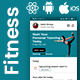 React Native Fitness Workout App Template in React Native | Multi Language | FitBit - Mobile