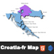 The Interactive Croatia-fr Clickable Map - HTML5