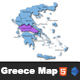 Interactive Greece Clickable Map - HTML5