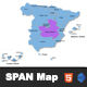 Interactive Span Clickable Map template - HTML5