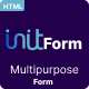 initForm - Multipurpose HTML form with authentication, chat-box, Multi-step Form, contact etc. - CSS / Forms