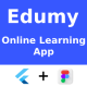 Online Learning Mobile App | UI Kit | Flutter | Figma FREE | Edumy - Mobile / Flutter