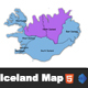 Interactive Iceland Clickable Map - HTML5