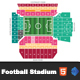 Interactive Clickable Football Stadium Seating Charts - HTML5 / Charts and Graphs