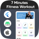 Fitness workout at home - 7 Minutes exercise in Flutter Full app with ads | android, ios app - Mobile / Flutter / Ful...