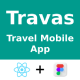 Travel Mobile App | UI Kit | React Native | Figma FREE | Travas - Mobile / Native Web