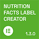 Nutrition Facts Label Creator (Elementor addon) - WordPress / Add-ons