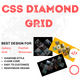 Portfolio, Gallery, Showcase, Grid Design (Diamond Gird Design) - CSS / Layouts