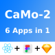 CaMo-2 React Native Kit 6 Apps in 1 Template | React Native | Figma + Sketch FREE - Mobile / Native Web