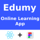Online Learning Mobile App | UI Kit | ReactNative | Figma FREE | Edumy - Mobile / Native Web