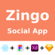 Social App | Android + iOS + Figma, XD & Sketch (FREE) | React Native | Zingo - Mobile / Native Web