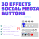 3D EFFECT SOCIAL MEDIA BUTTONS (4 DIFFERENT EFFECTS) - CSS / Buttons