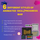 Animated Progress Bar/Skill Bar (6 different progress/skill bar) - CSS / Charts and Graphs