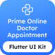 Prime Online Doctor Appointment Flutter App UI Kit - Mobile / Flutter