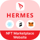 Hermes - NFT Marketplace Website | ReactJS | Web3 | MetaMask - JavaScript