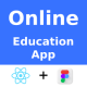 Onilne E-Education App | ReactNative CLI Template | Figma FREE | Life Time Update | E-Learning - Mobile / Native Web