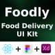 Foodly App ANDROID + IOS + FIGMA + XD | UI Kit | Reactnative CLI | Food Delivery & Order Premium App - Mobile / Nativ...