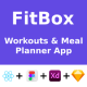 Workouts & Meal Planner App | ReactNative CLI | Figma + XD + Sketch FREE | Life Time Update | Fitbox - Mobile / Nativ...