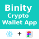 Crypto Wallet And Finance App | UI Kit | ReactNative CLI | Figma FREE | Life Time Update | Binity - Mobile / Native Web