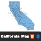 Interactive California Clickable MAP - HTML5