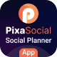 PixaSocial - SAAS Application for Social Media Scheduling with Built-In Image Editor - JavaScript / Project Managemen...