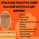 HTML5 Multiple PWA Audio Players with Playlist Support - HTML5 / Media