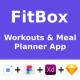Workouts & Meal Planner App | Ionic | Figma + XD + Sketch FREE | Life Time Update | Fitbox - Mobile / Native Web