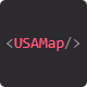 React United States SVG Map - JavaScript