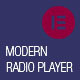 Modern Radio Player Elementor Widget - WordPress / Media