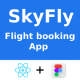 Online Flight & Hotel/Place Booking App | UI Kit | ReactNative | Figma FREE | SkyFly - Mobile / Native Web