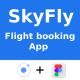 Online Flight & Hotel/Place Booking App | UI Kit | Ionic | Figma FREE | SkyFly - Mobile / Native Web