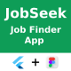 Online Job Finder App | UI Kit | Flutter | Figma FREE | JobSeek - Mobile / Flutter