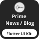 Prime News/Blog App Flutter UI Kit - Mobile / Flutter
