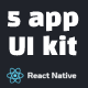 React native 5 app UI kit - mega app bundle - 5 app template - Mobile / Android