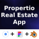 Real Estate App ANDROID + IOS + FIGMA + 3D Blend Icons | UI Kit | Ionic | Propertio - Mobile / Native Web