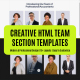 Creative HTML Team Section Templates - CSS / Layouts