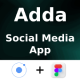 Adda ANDROID + IOS + FIGMA | UI Kit | Ionic | Social Media App | Free Figma - Mobile / Native Web