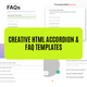 Creative HTML Accordion & FAQ Templates - CSS / Layouts