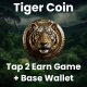 Tiger Crypto Coin Tap-2-Earn Clicker Game With Telegram Mini App + API + Bot + Base Wallet Connect - HTML5