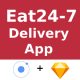 Eat 24/7 ANDROID + IOS | UI Kit | Ionic | Food Delivery App | Free Sketch File - Mobile / Native Web